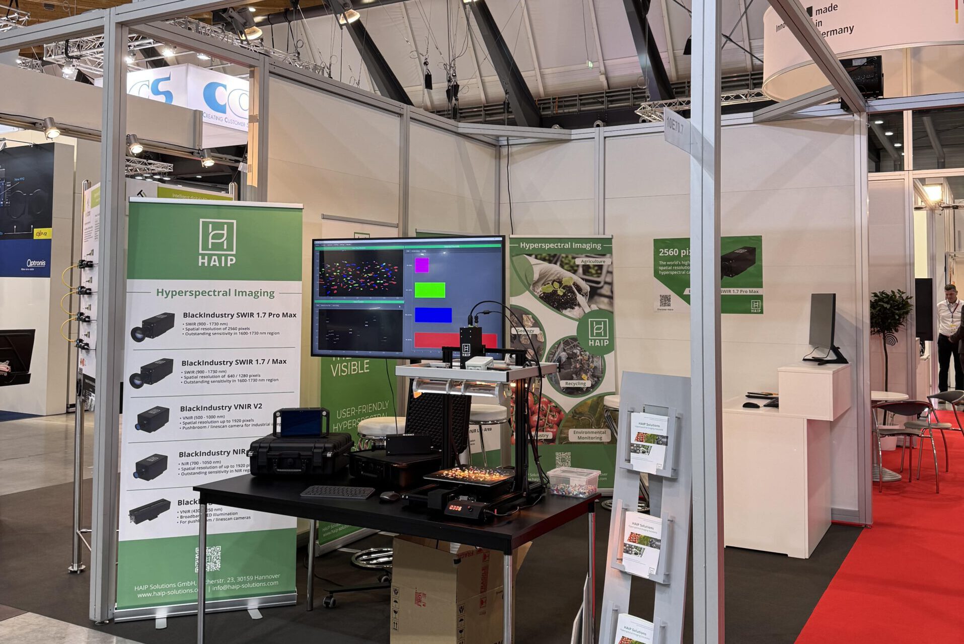 HAIP Solutions booth at the VISION 2024 fair trade for hyperspectral imaging